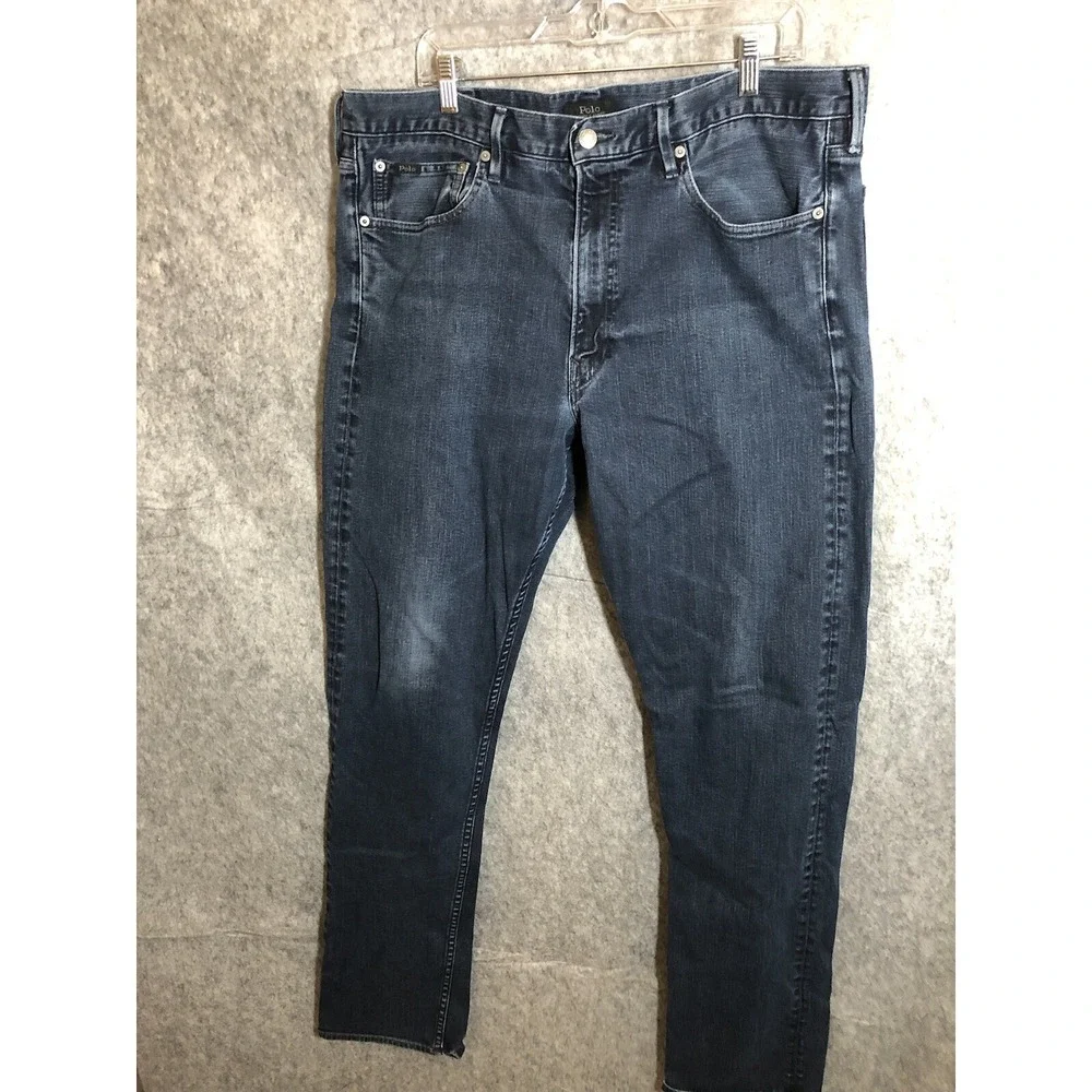 Polo Ralph Lauren Jeans Men 38x36 Blue Denim Prospect Straight Western Cowboy